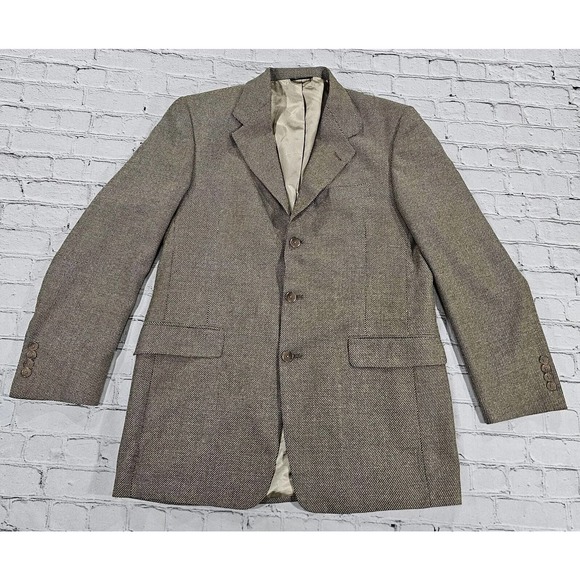 Hart Schaffner Marx Dillards Blazer Sport Coat Jacket Brown Wool - Main Image